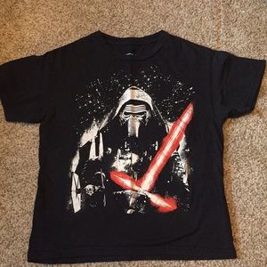 Kylo Ren T-shirt with glow in dark lightsaber.